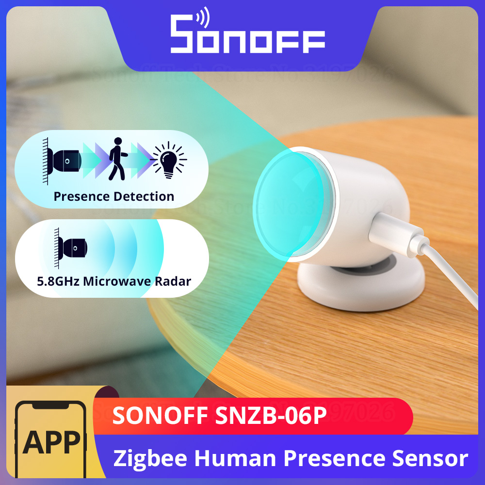 Sonoff Mini R4 - Sonoff-zigbee人体存在センサー、光検知、電子レーダー、zbBridgeによるスマートホーム-pジュエリーインク、alice、alexa、Google、SNZB-06P