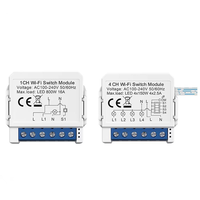 Tuya 4 Channel - WSM16 Tuya WiFi スマートスイッチモジュール 1/2/3/4 チャンネルサポート双方向制御