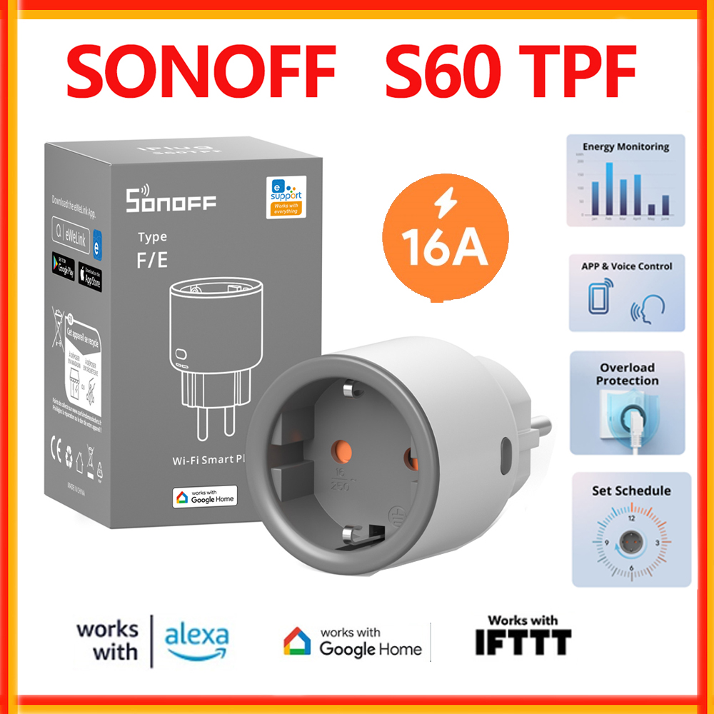 Sonoff Mini R4 - SONOFF S60 TPF EU Wifi スマートプラグ