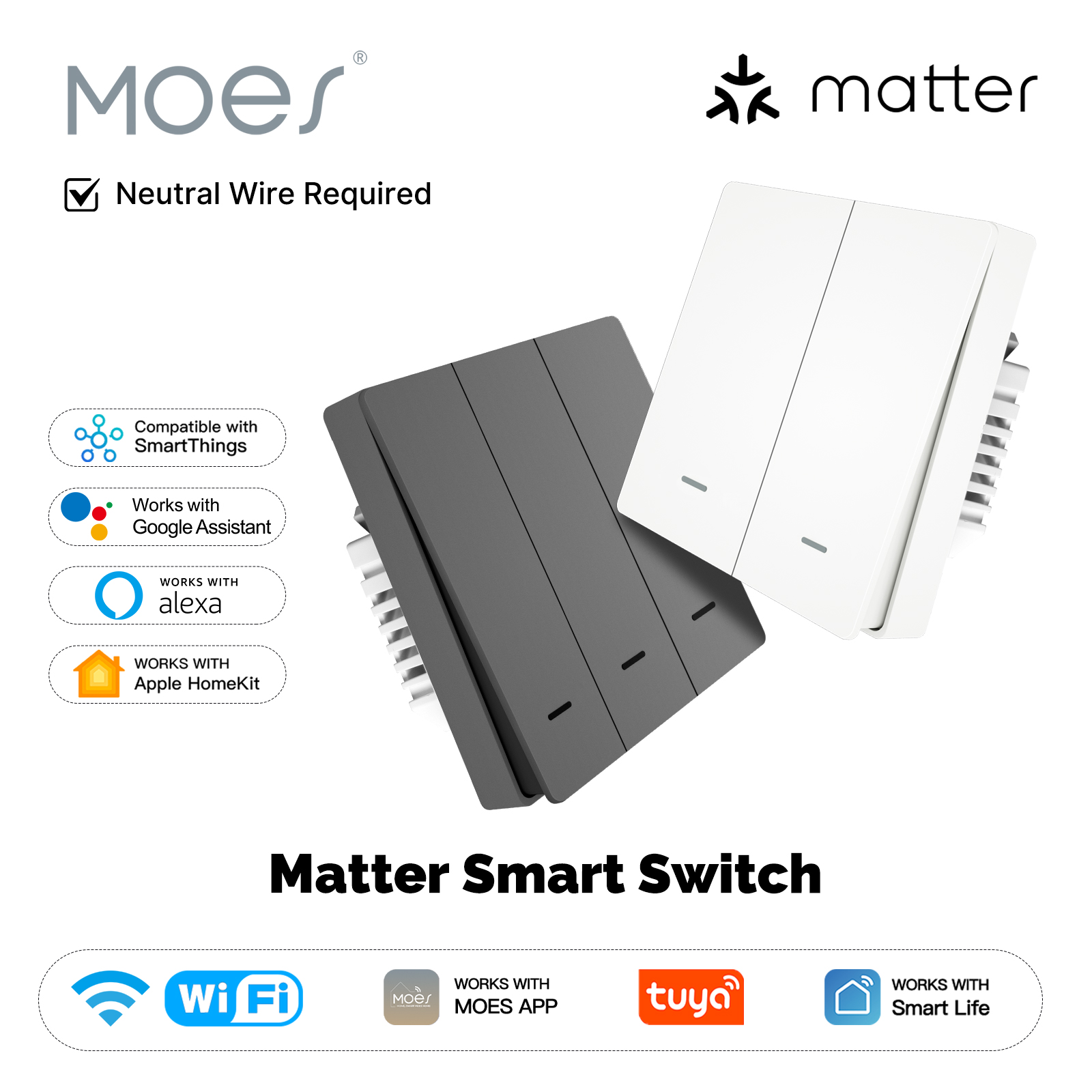 Smart Relay Tuya - MOES Matter Tuya WiFi スマート ライト