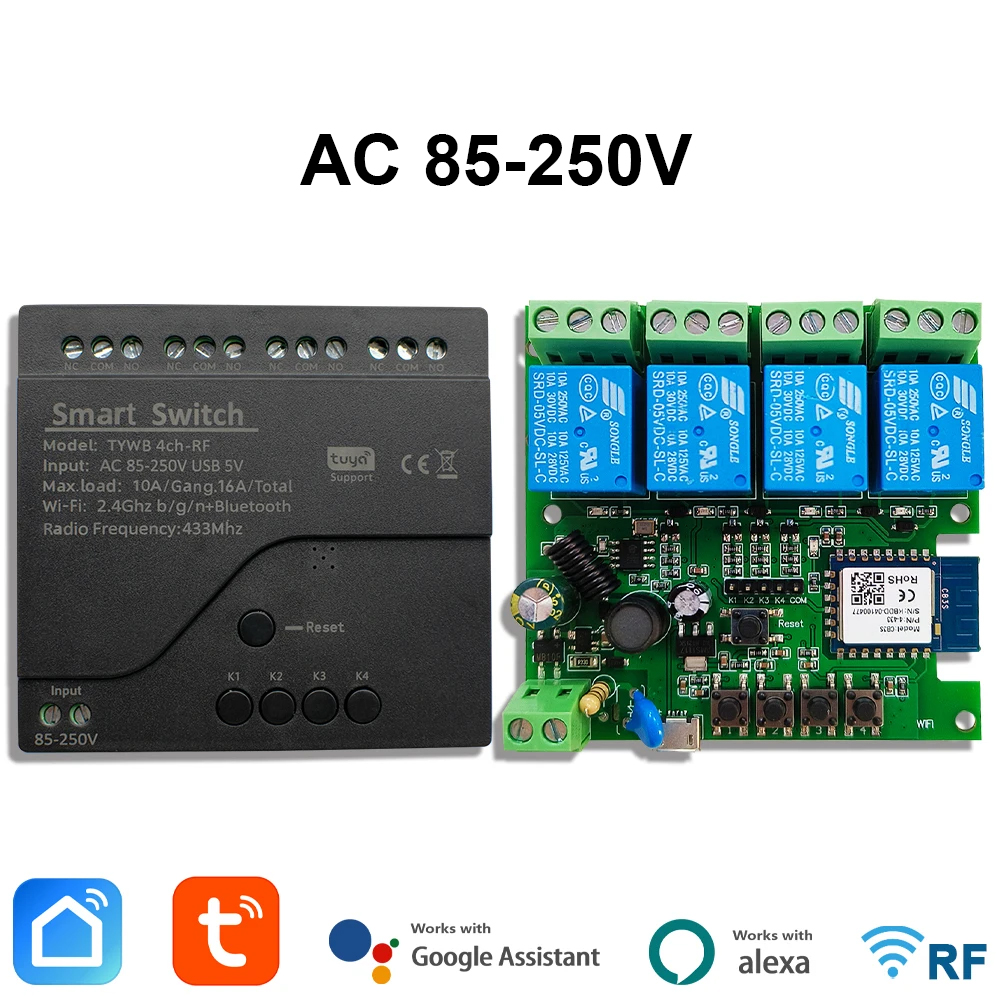 Sonoff Mini R4 - Tuya AC 85-250V 4 チャンネル Wifi