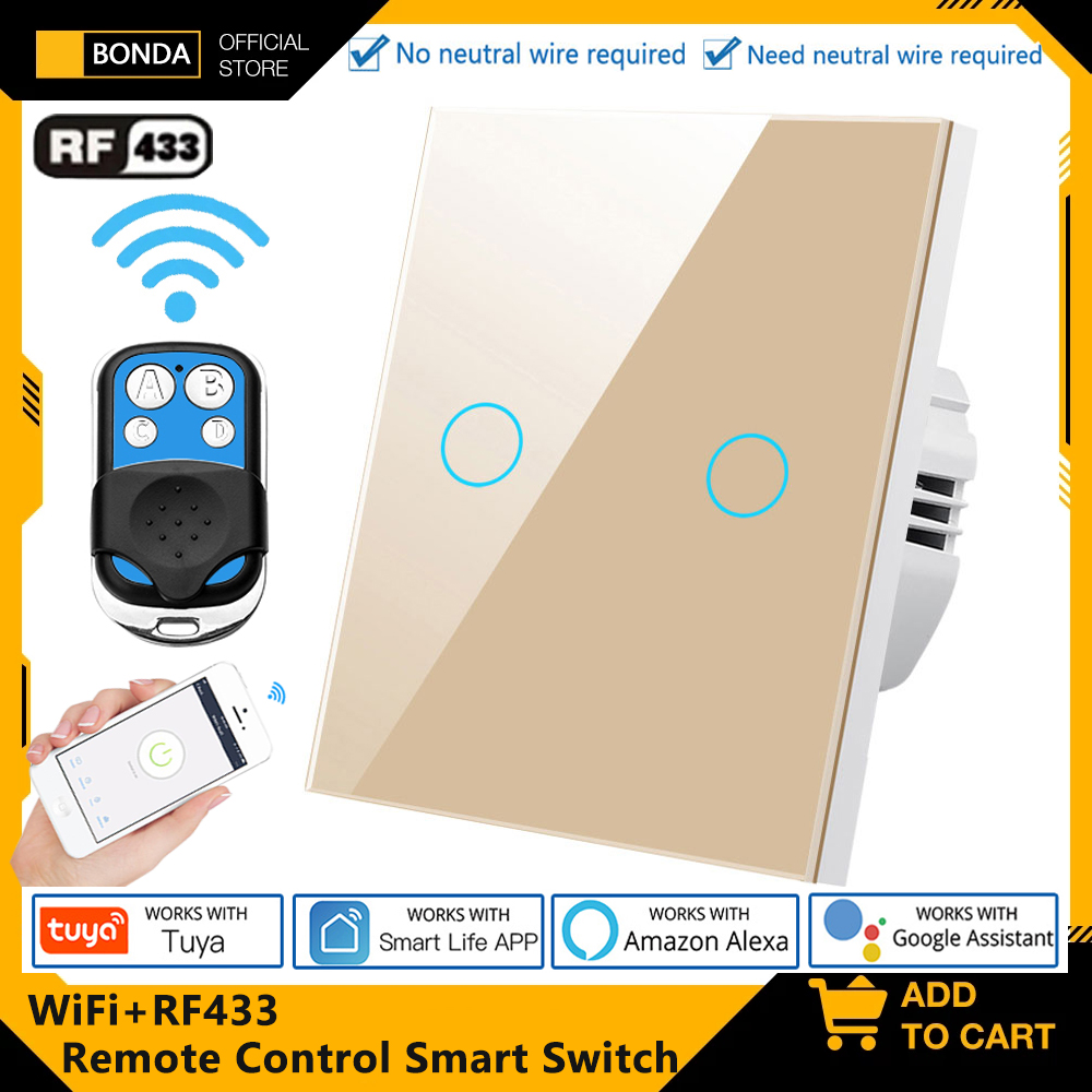 Smart Relay Tuya - Tuya EU WiFi + RF433 スマートリモコンスイッチ中性線不要