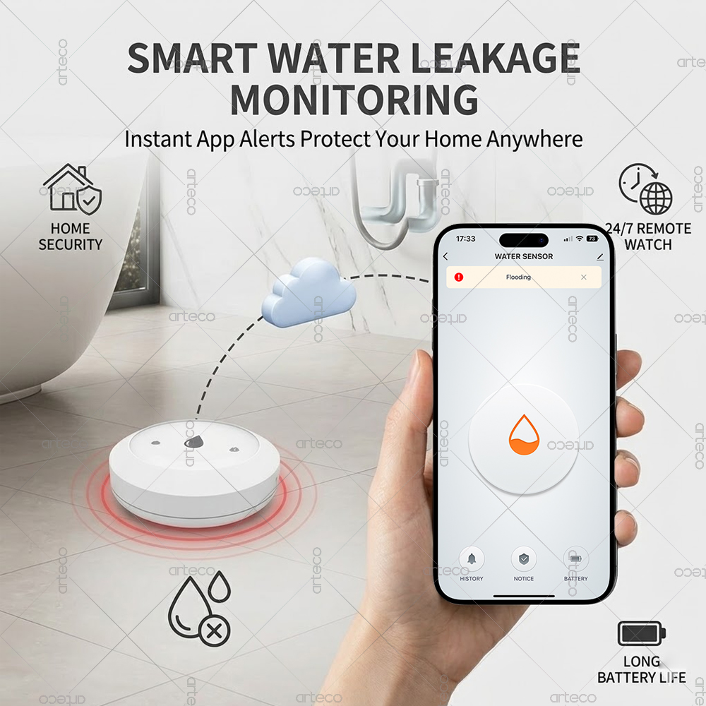 Zigbee 水センサー漏れ検知器 漏水センサー アプリリモ - Home Assistant Tuya のレビューと価格