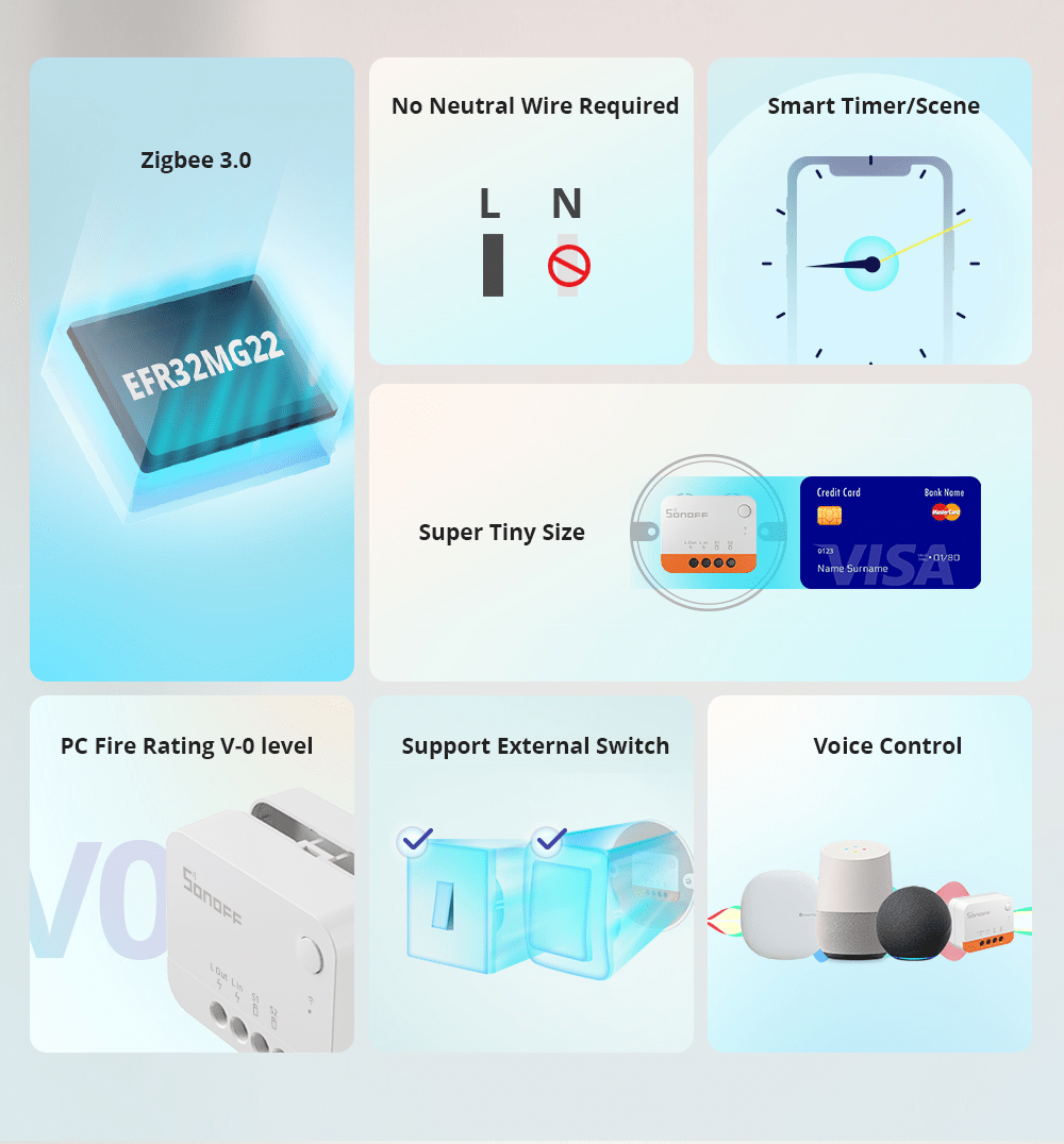 Sonoff-zigbee-インテリジェントスイッチ,zbb - Sonoff Mini R4 のレビューと価格
