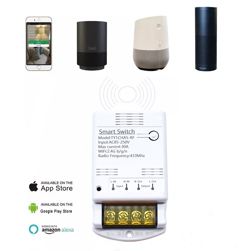Wifi 30A リレーモジュール 85-250V 220V - Tuya 4 Channel のレビューと価格