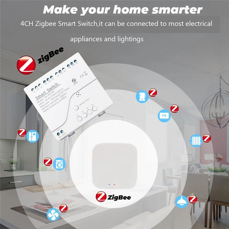 [NEWA08R] 4チャンネル Tuya Zigbee ス - Smart Relay Tuya のレビューと価格