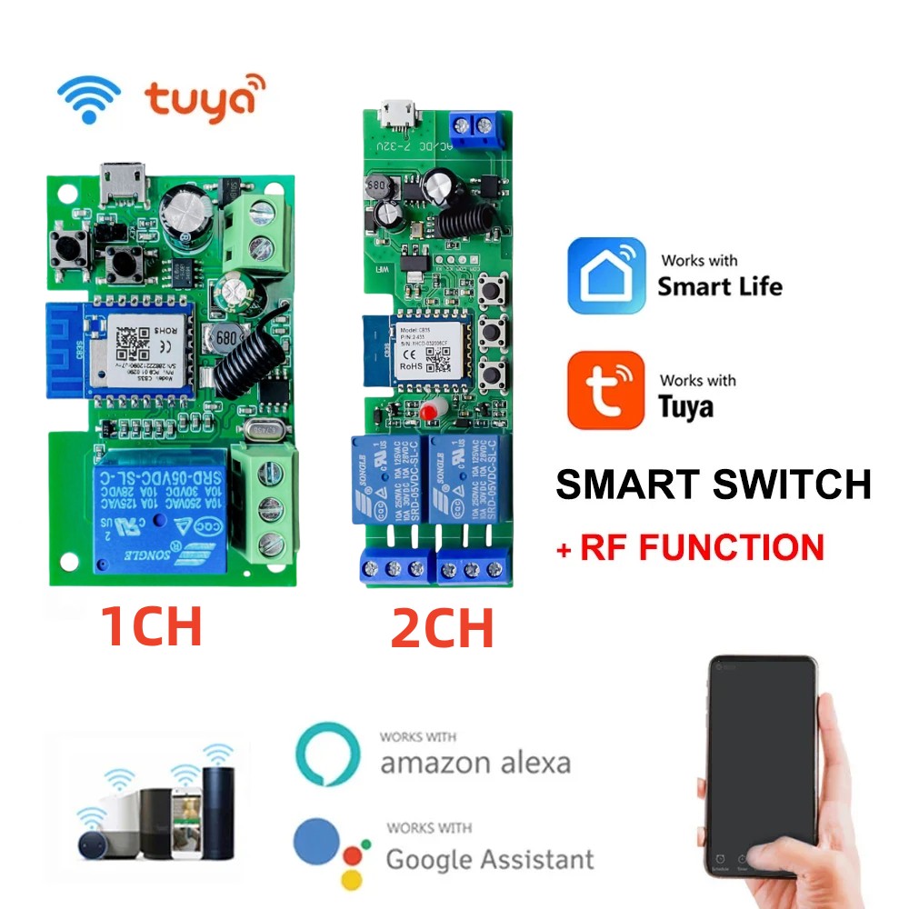 Alexa スマートスイッチ Tuya スマートホーム 1C - Tuya 4 Channel のレビューと価格