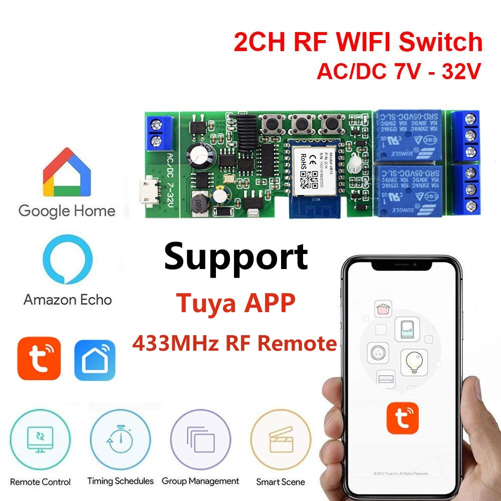 Alexa スマートスイッチ Tuya スマートホーム 1C - Tuya 4 Channel のレビューと価格