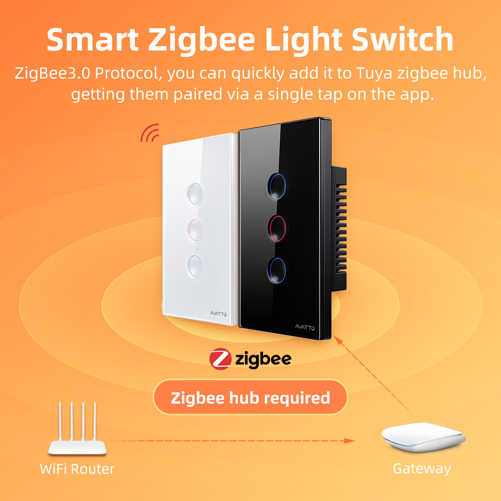 AVATTO 1/2/3/4 ギャング ZigBee スマー - Smart Relay Tuya のレビューと価格