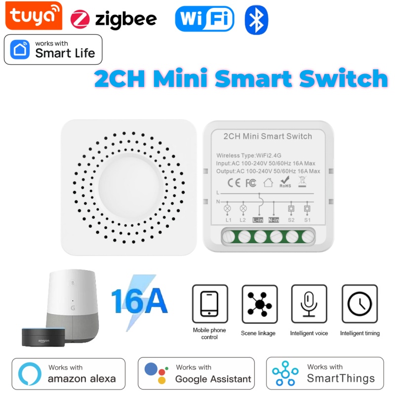 Tuyaミニスマートスイッチ WiFi 1-2-3-4連スイ - Home Assistant Tuya のレビューと価格