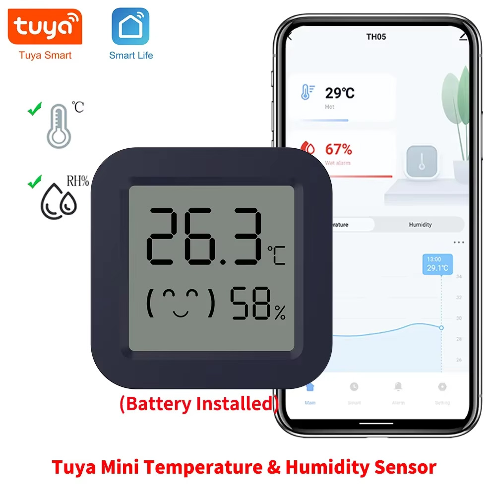 ミニスマート温度計湿度計温度湿度センサーアプリリモコンBTワ - Tuya Smart のレビューと価格