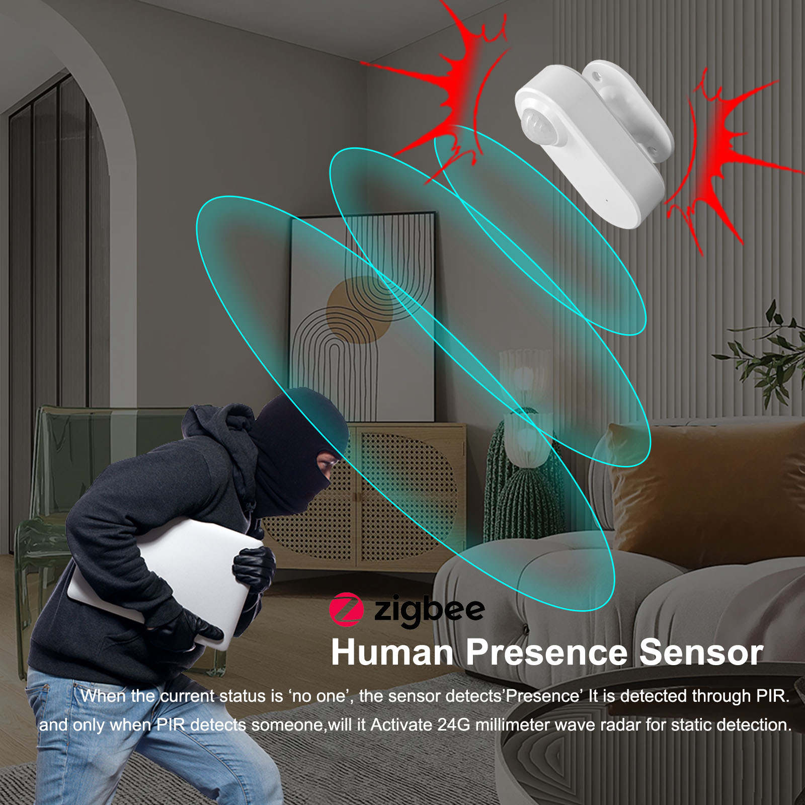 Tuya 人感センサー スマート Zigbee 24G ミリ - Tasmota のレビューと価格