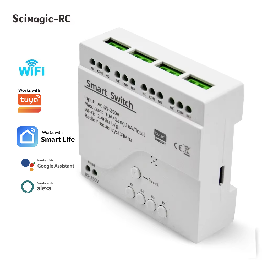 スマートスイッチ 4CH リレーモジュール ホームオートメー - Tuya 4 Channel のレビューと価格