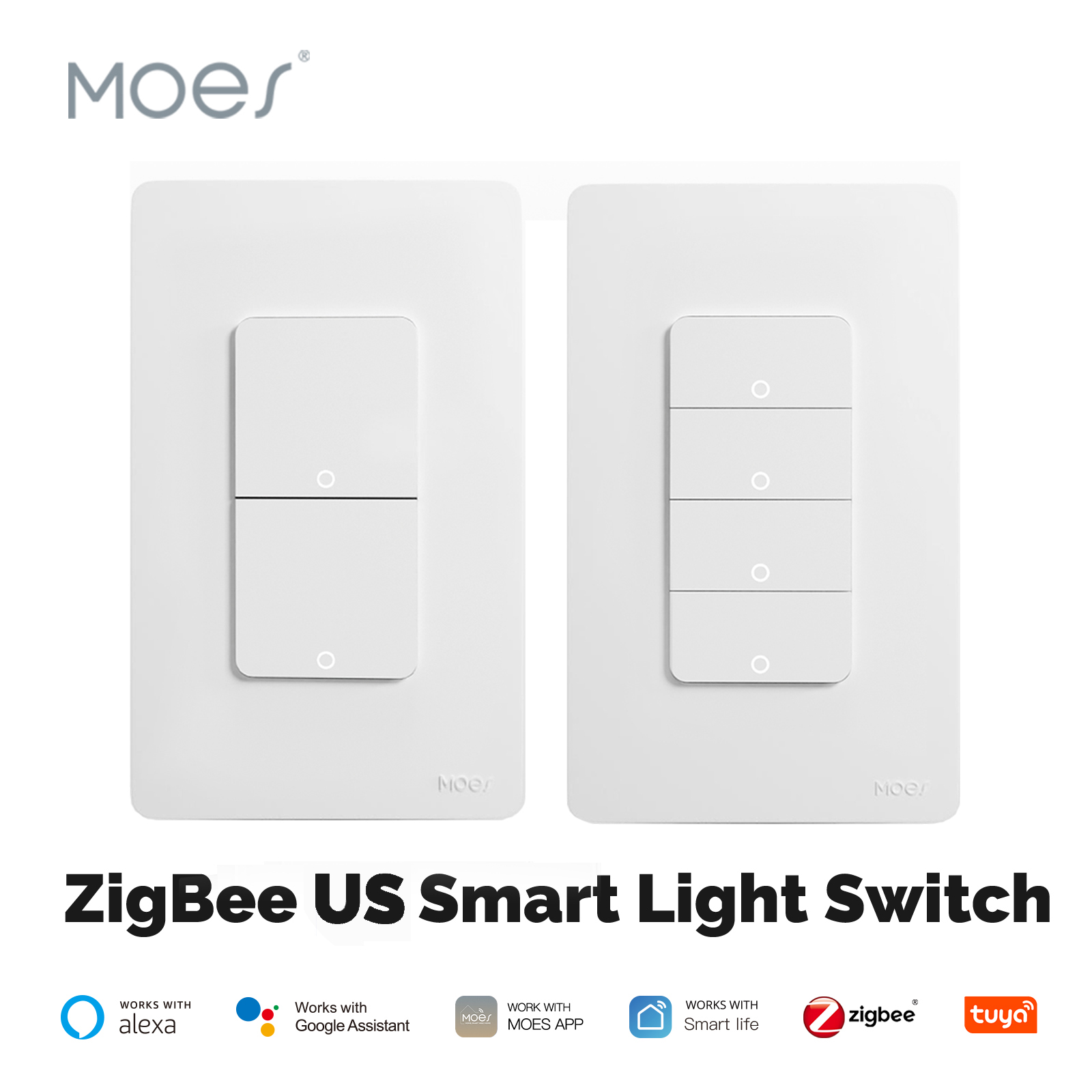 MOES Tuya ZigBee スマートライトスイッチ U - Sonoff Basic のレビューと価格